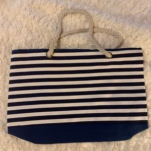 NWT Navy striped tote bag